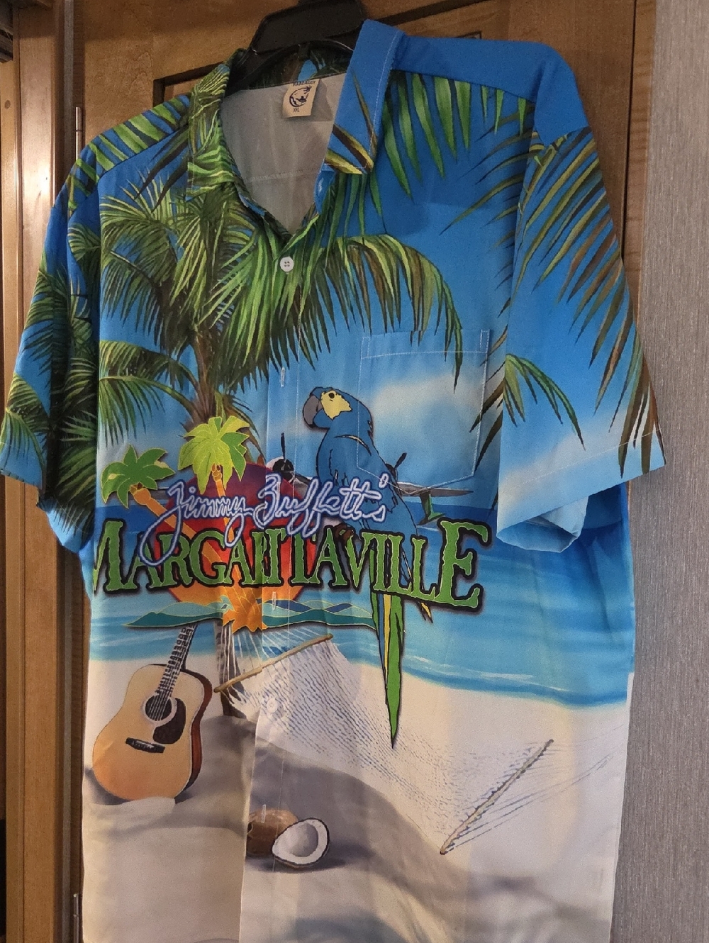 HARDADDY Margaritaville XXL MENS Blue Tropical Short-Sleeve Shirt